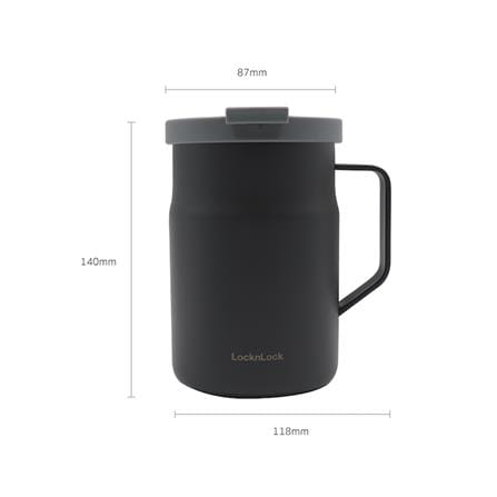 กระติกสุญญากาศ LOCKNLOCK METRO MUG 475 มล. สีเทาเข้ม_3