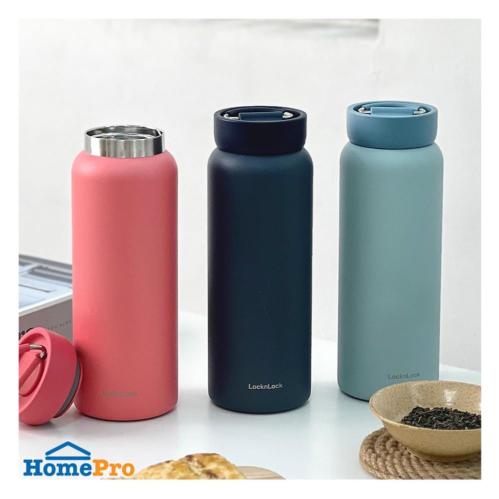 กระติกสุญญากาศ LOCKNLOCK JUMBO TUMBLER LHC4300 0.9 ลิตร สีน้ำเงิน