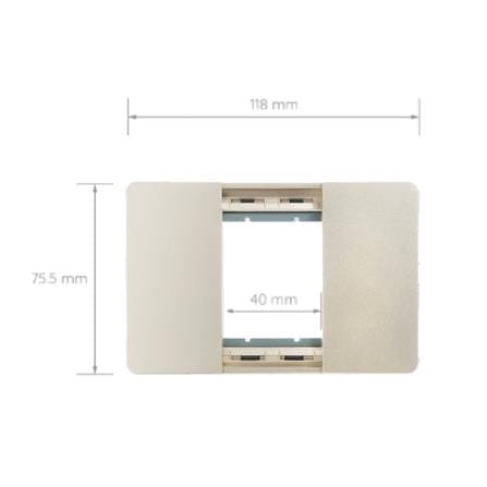 หน้ากาก 1 ช่อง SIMON 52S-F1-G7 สีทอง_2