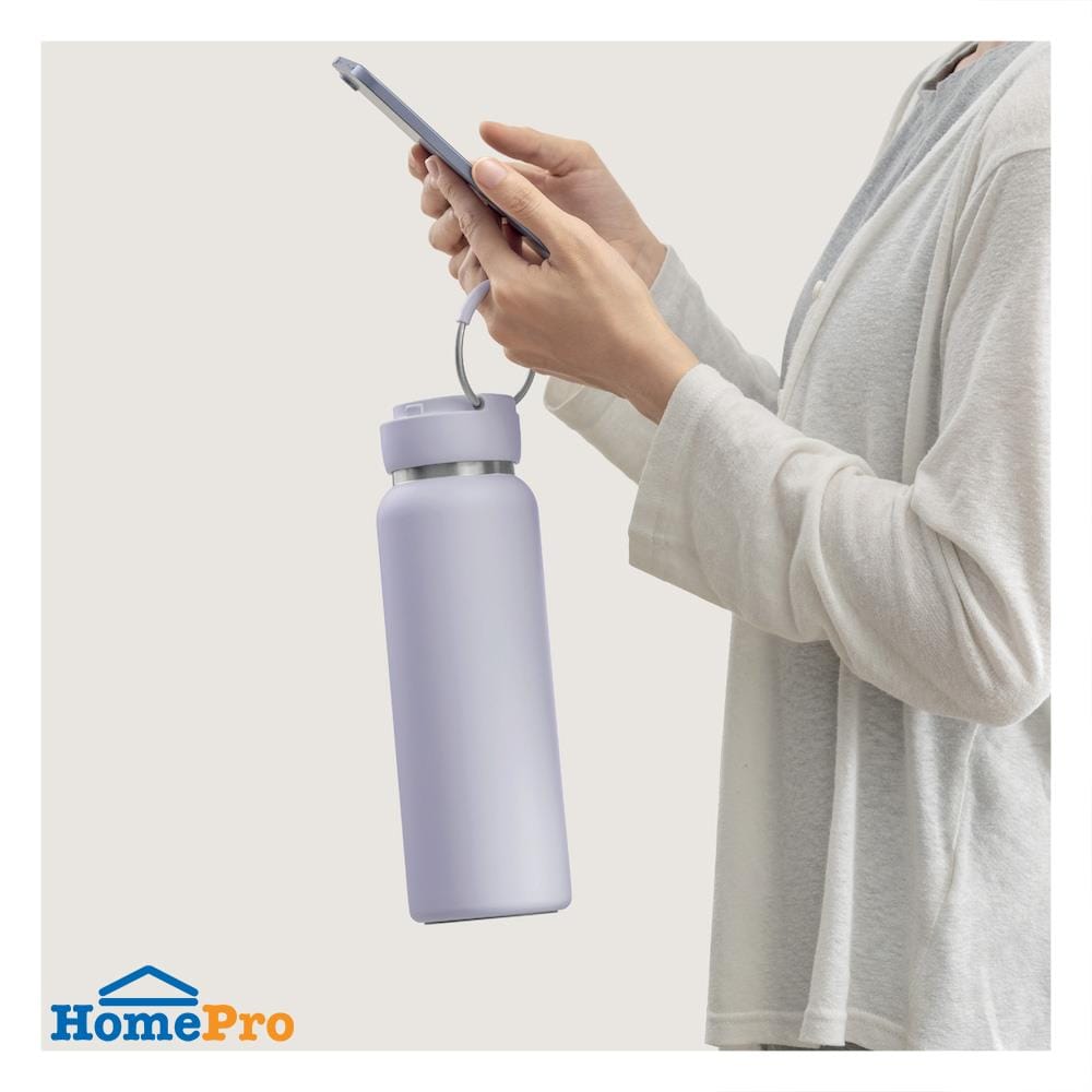 กระติกสุญญากาศ 0.8 ลิตร LOCKNLOCK SLING RING TUMBLER สีม่วง