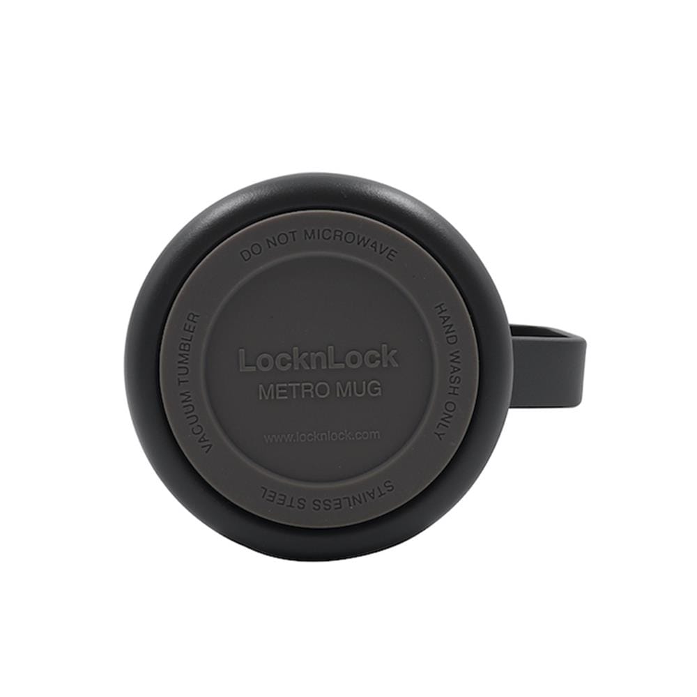 กระติกสุญญากาศ LOCKNLOCK METRO MUG 370 มล. สีเทาเข้ม