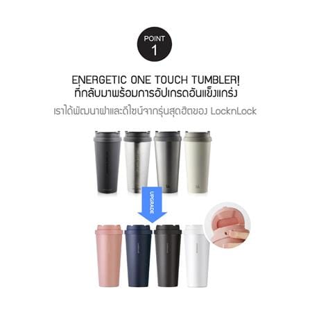 กระติกสุญญากาศ 550 มล. LOCKNLOCK ENERGETIC ONE TOUCH สีขาว_1