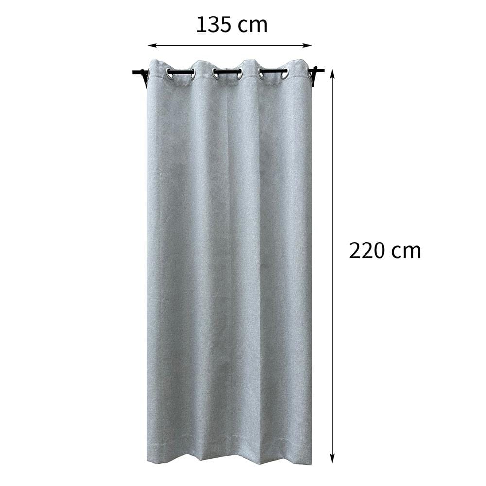 ผ้าม่าน EYELET HOME LIVING STYLE PALE UV 135X220 ซม. สีเทาอ่อน