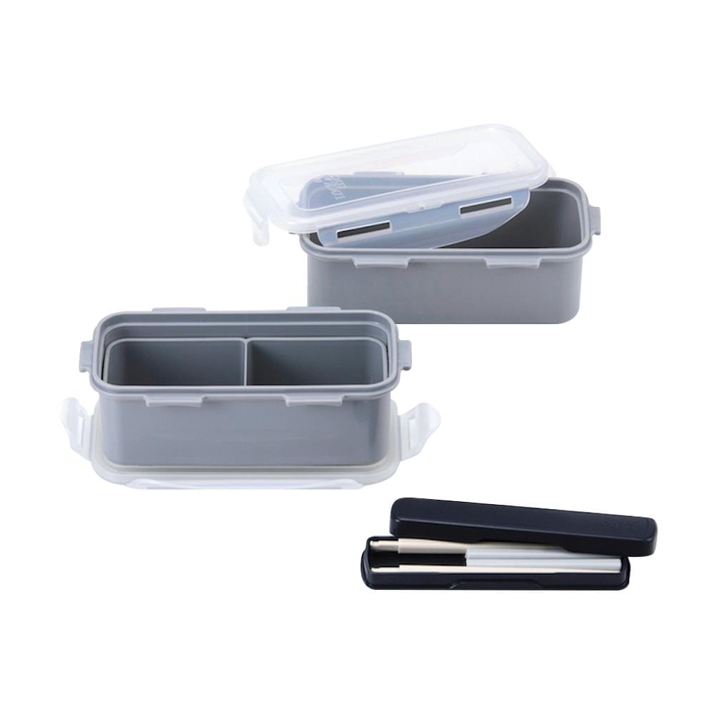 ชุดกล่องอาหาร LOCKNLOCK HPL762CD สีเทา