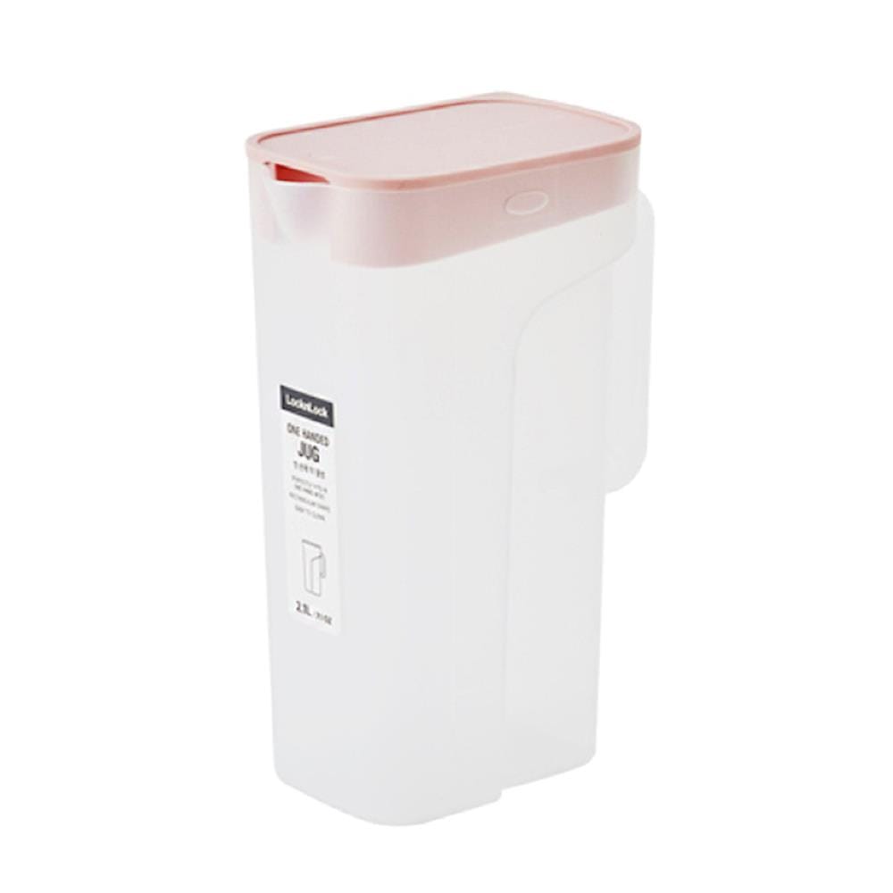 เหยือกน้ำพลาสติก LOCKNLOCK HANDABLE 2.1 ลิตร สีชมพู