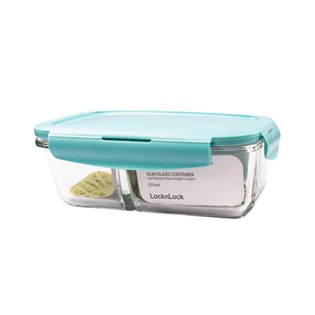 กล่องอาหาร LOCKNLOCK SLIM GLASS LCB425C 0.51 ลิตร สีฟ้า_0