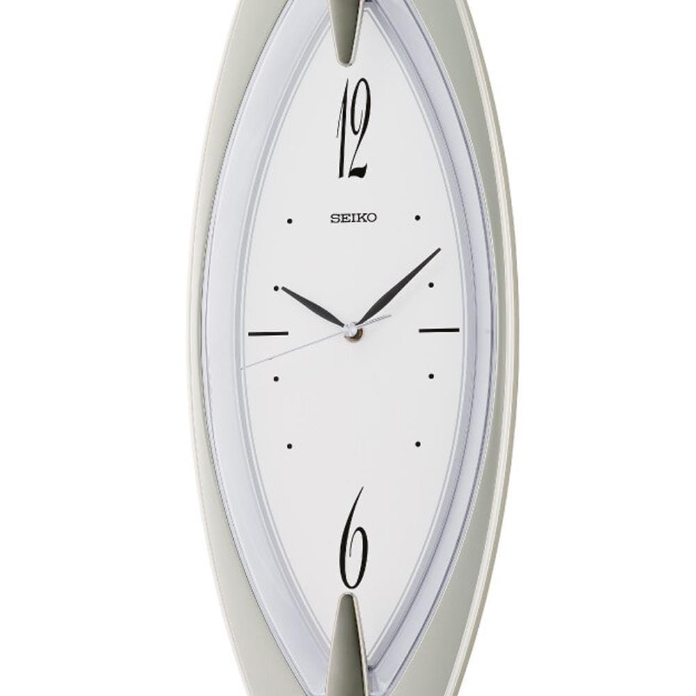 นาฬิกาแขวน SEIKO CLOCKS QXA342D 17.9X7.3 นิ้ว สีเงิน