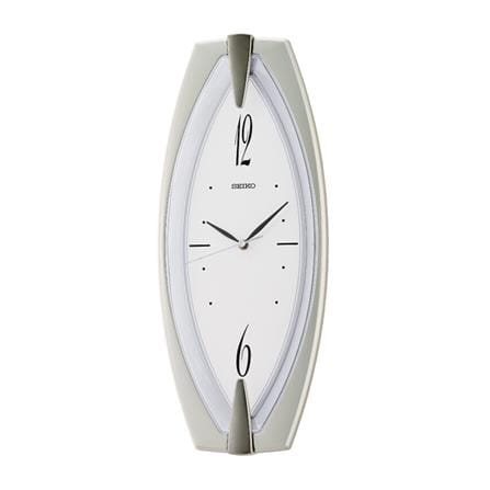 นาฬิกาแขวน SEIKO CLOCKS QXA342D 17.9X7.3 นิ้ว สีเงิน_0