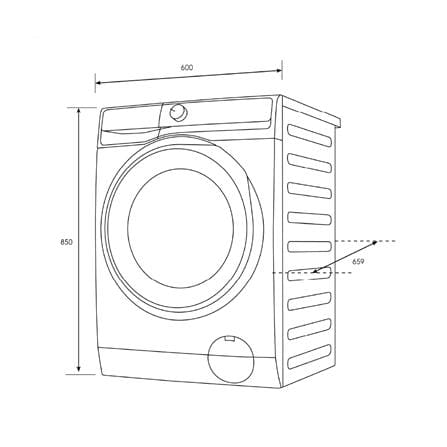 เครื่องซักผ้าฝาหน้าพร้อมขาตั้ง ELECTROLUX EWF1343R7WC 13 กก. 1400RPM อินเวอร์เตอร์ สีขาว_9