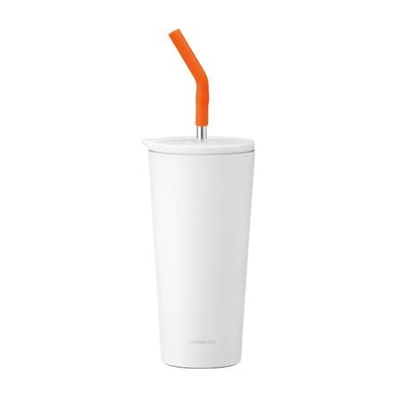 กระติกสุญญากาศ LOCKNLOCK STRAW VACUUM COLDCUP LHC4304 550 มล. สีขาว_0