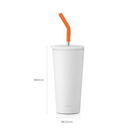 กระติกสุญญากาศ LOCKNLOCK STRAW VACUUM COLDCUP LHC4304 550 มล. สีขาว_4