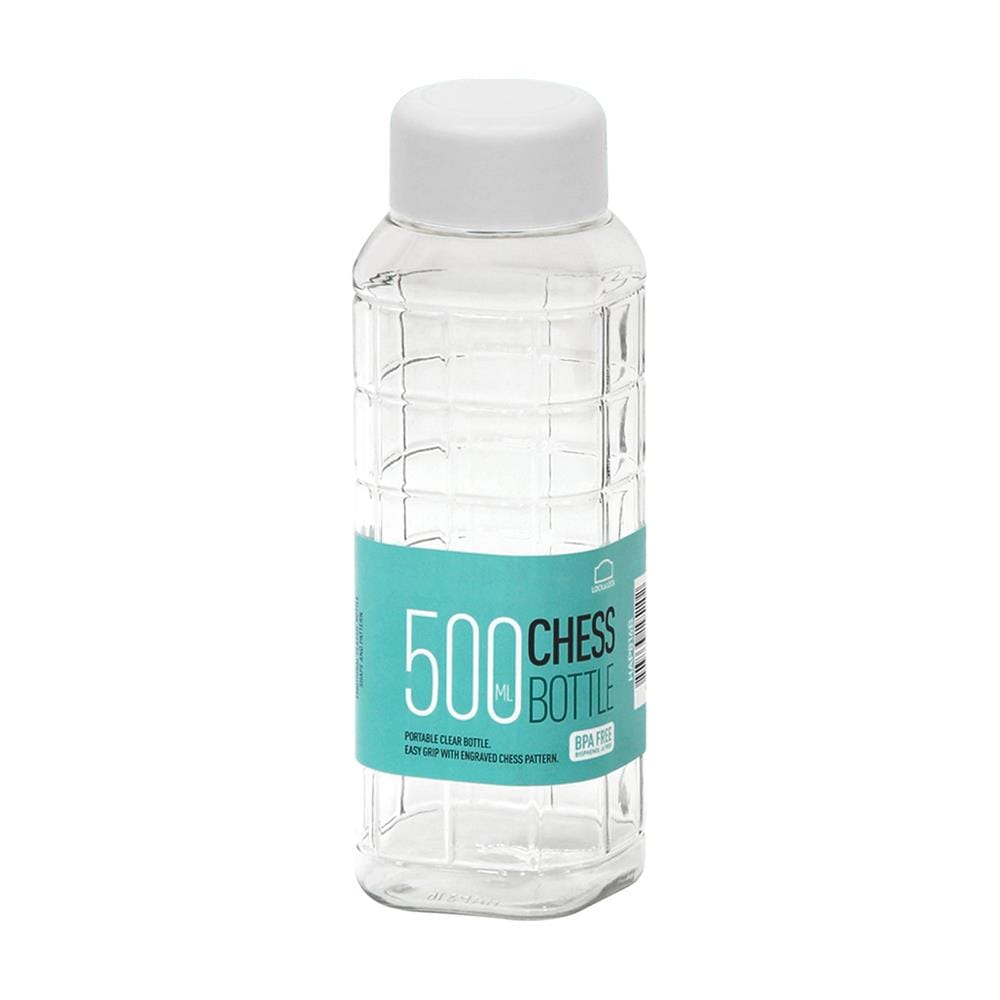 ขวดน้ำพลาสติก PET LOCKNLOCK CHESS 0.5 ลิตร สีขาว