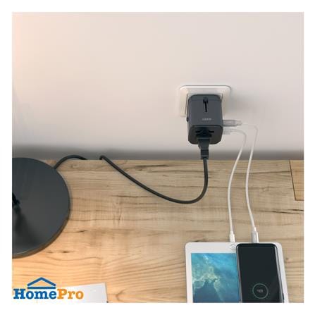 ปลั๊กแปลง 4 IN 1 UNIVERSAL 2 USB 1 TYPE C AUKEY PA-TA01  สีดำ_2