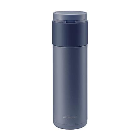 กระติกสุญญากาศ LOCKNLOCK HIDDEN 490 มล. สีน้ำเงิน_0
