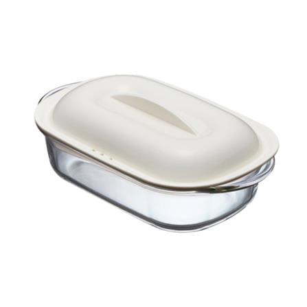 จานแก้วพร้อมฝา LOCKNLOCK EASY COOK 650 มล. สีขาว_0