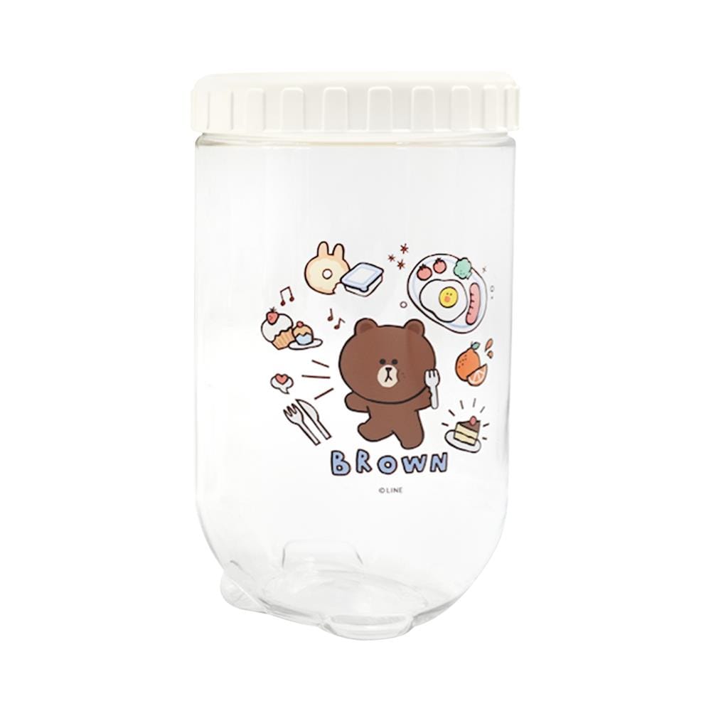 ชุดขวดโหลฝาเกลียว LOCKNLOCK LINE FRIEND INL301S1LF สีขาว/ใส 3 ชิ้น