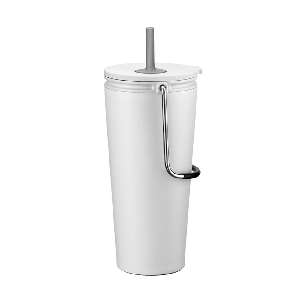 แก้วน้ำสุญญากาศพร้อมหลอด LOCKNLOCK TUMBLER 540 มล. สีขาว