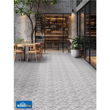 กระเบื้องพื้น 16x16 นิ้ว TARA กริดมิกซ์ เทา PM 0.96 ตร.ม._3