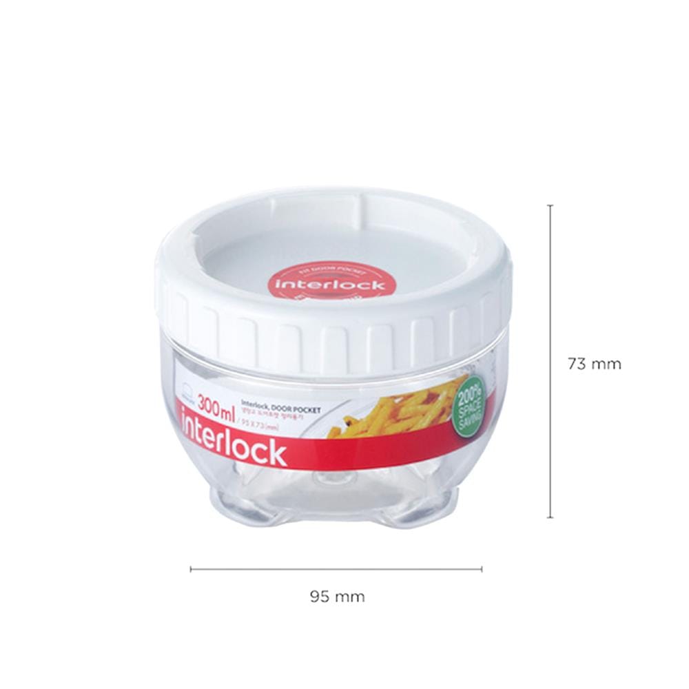 ขวดโหล PET ฝาเกลียว LOCKNLOCK INTERLOCK INL306W 0.3 ลิตร สีขาว/ใส