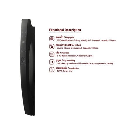 กลอนดิจิตอล CONLOCK CL-X30 สีเทา/ดำ_7