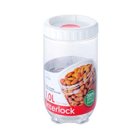ขวดโหล PET ฝาเกลียว LOCKNLOCK INTERLOCK INL302W 1 ลิตร สีขาว/ใส_0