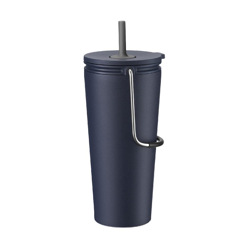 แก้วน้ำสุญญากาศพร้อมหลอด LOCKNLOCK TUMBLER 540 มล. สีน้ำเงิน