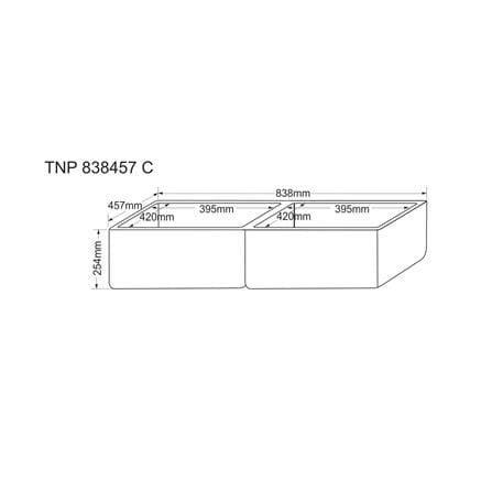 ซิงค์ฝัง 2 หลุม TECNOPLUS TNP 838457 C สีขาว_5