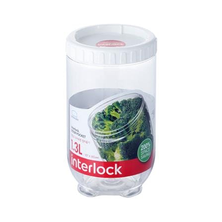 ขวดโหล PET ฝาเกลียว LOCKNLOCK INTERLOCK INL402W 1.3 ลิตร สีขาว/ใส_0