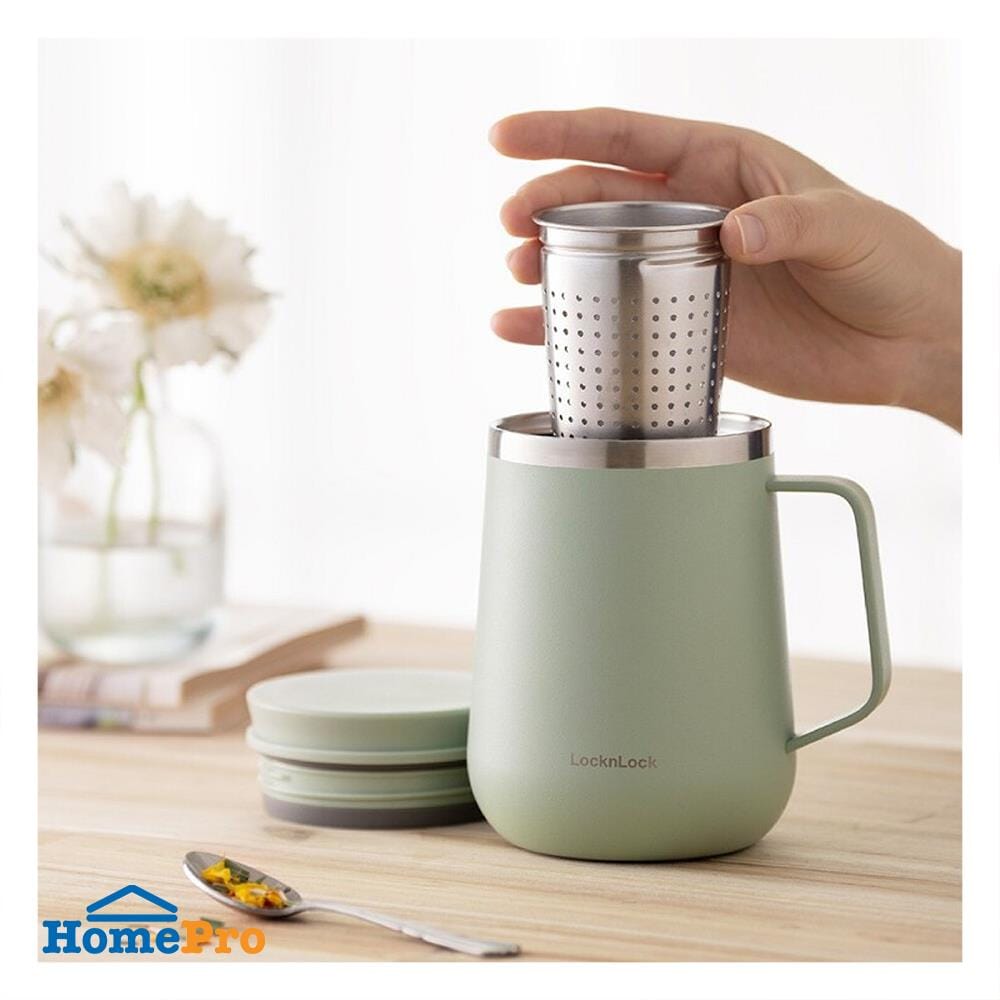 แก้วน้ำสเตนเลส LOCKNLOCK METRO TEA 0.4 ลิตร สีมิ้นต์