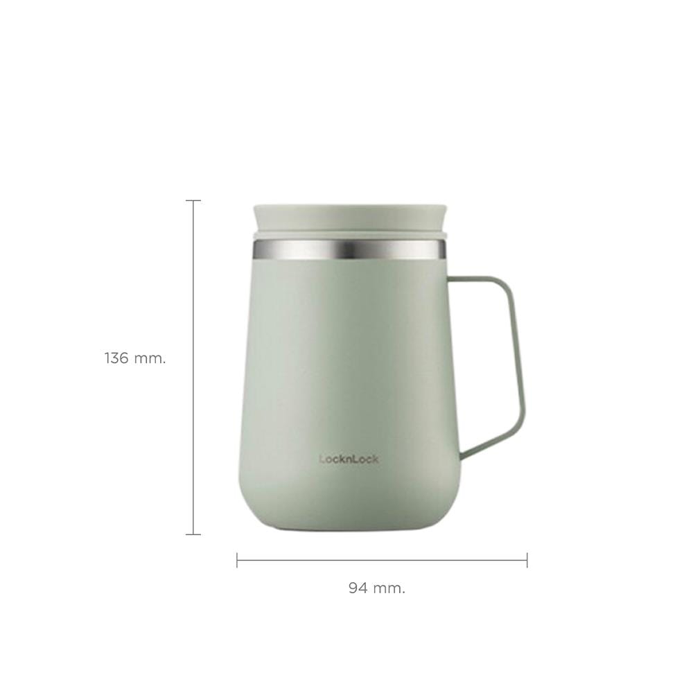 แก้วน้ำสเตนเลส LOCKNLOCK METRO TEA 0.4 ลิตร สีมิ้นต์
