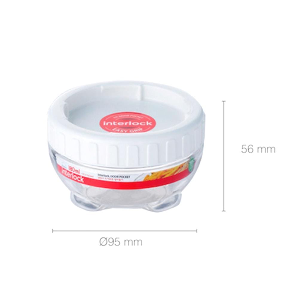 ขวดโหล PET ฝาเกลียว LOCKNLOCK INTERLOCK INL305W 0.18 ลิตร สีขาว/ใส