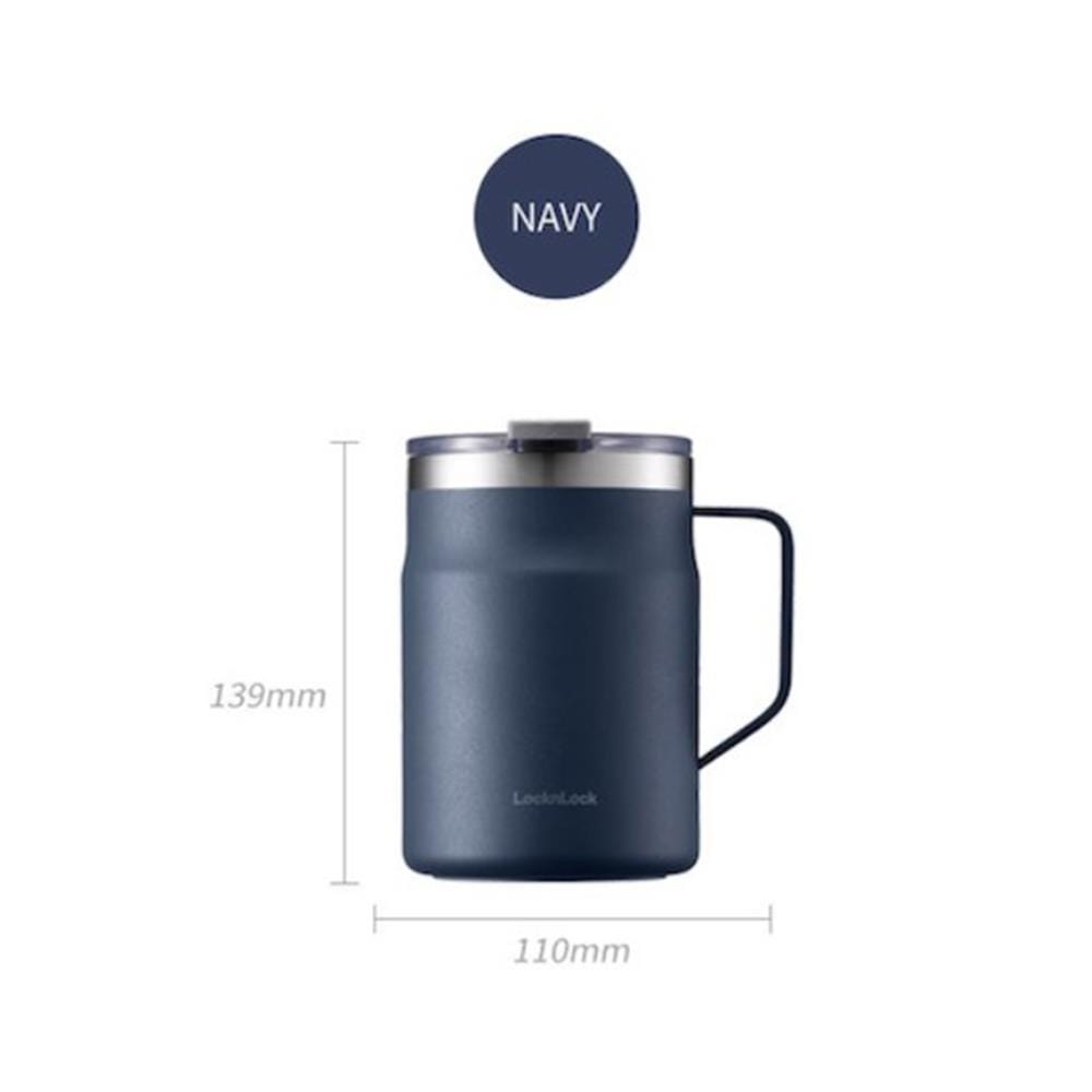 กระติกสุญญากาศ LOCKNLOCK METRO MUG 475 มล. สีน้ำเงิน