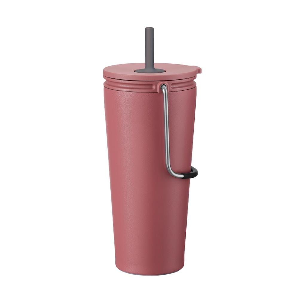 แก้วน้ำสุญญากาศพร้อมหลอด LOCKNLOCK TUMBLER 540 มล. สีชมพู