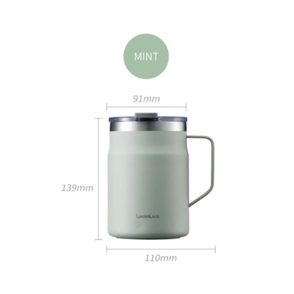 กระติกสุญญากาศ LOCKNLOCK METRO MUG 475 มล. สีมิ้นท์