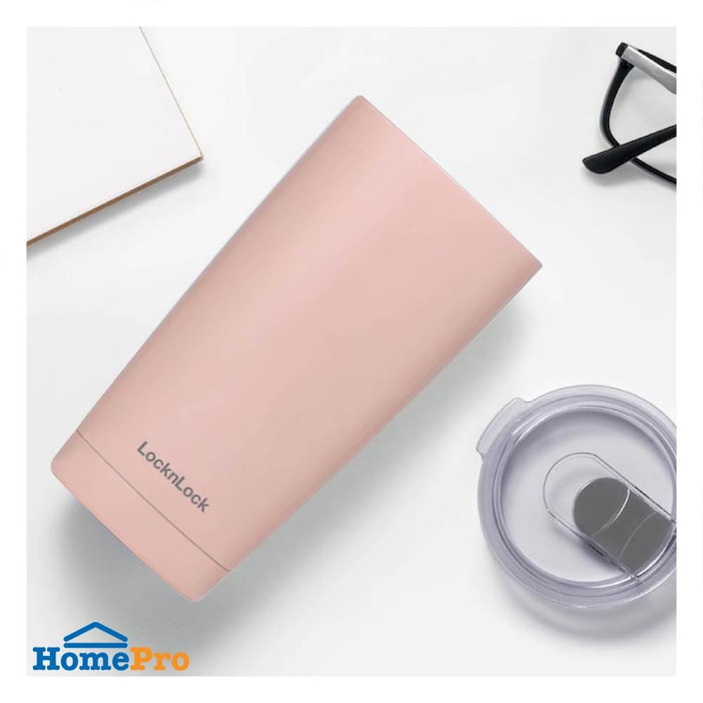 แก้วน้ำสุญญากาศ LOCKNLOCK EASYTABLE 500 มล. สีชมพู