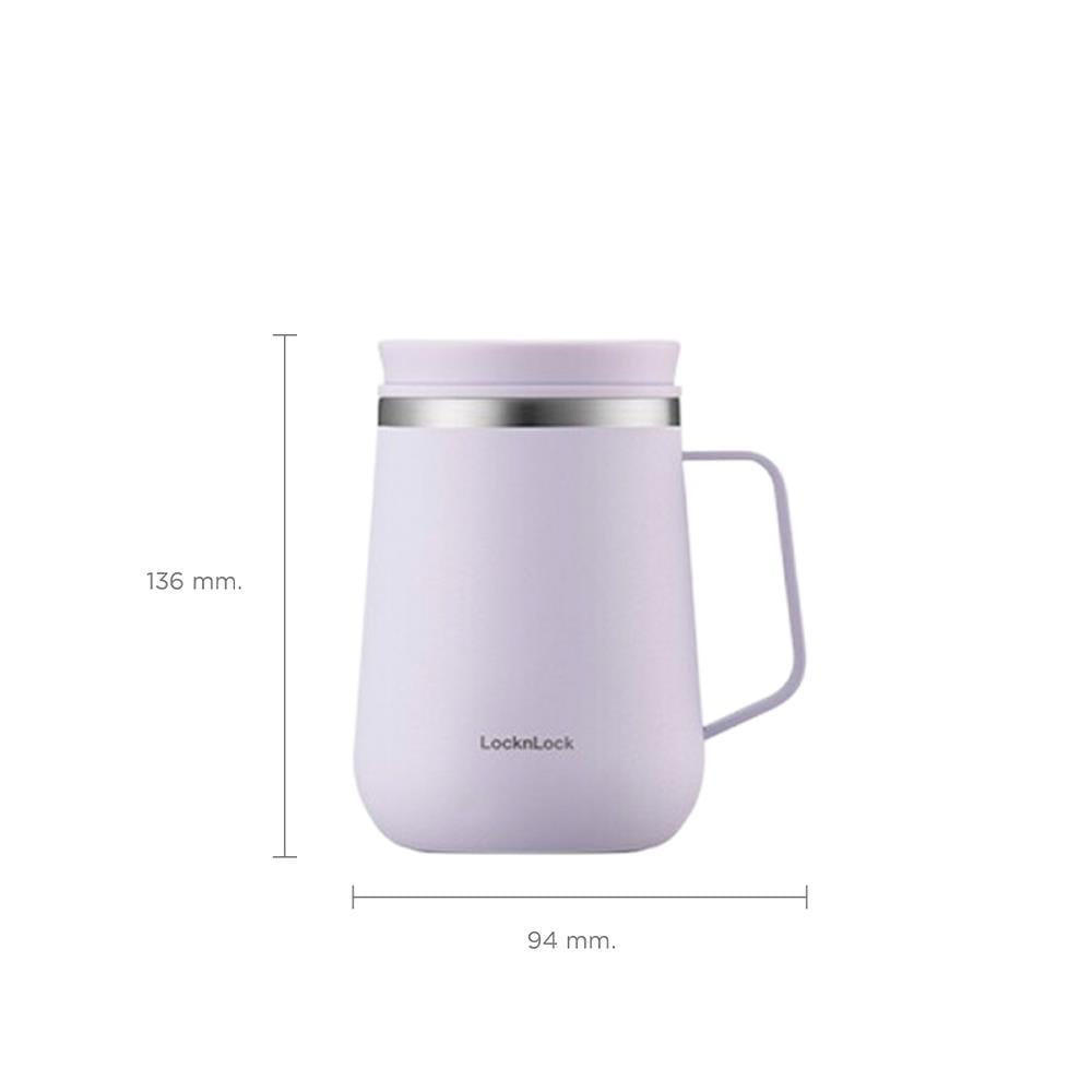 แก้วน้ำสเตนเลส LOCKNLOCK METRO TEA 0.4 ลิตร สีม่วง