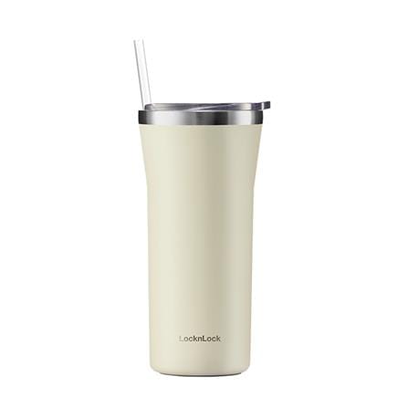 แก้วน้ำสุญญากาศ LOCKNLOCK DAILY ESSENTIAL IVORY 0.87 ลิตร สีครีมงาช้าง_0