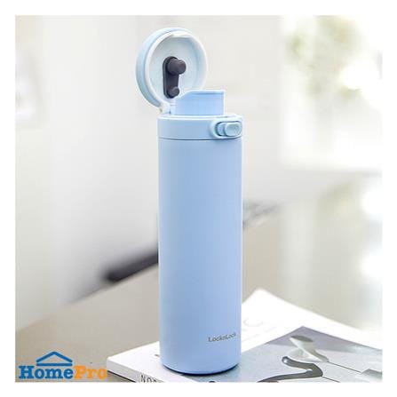 กระติกสุญญากาศ LOCKNLOCK ONETOUCH 430 มล. สีฟ้า_3