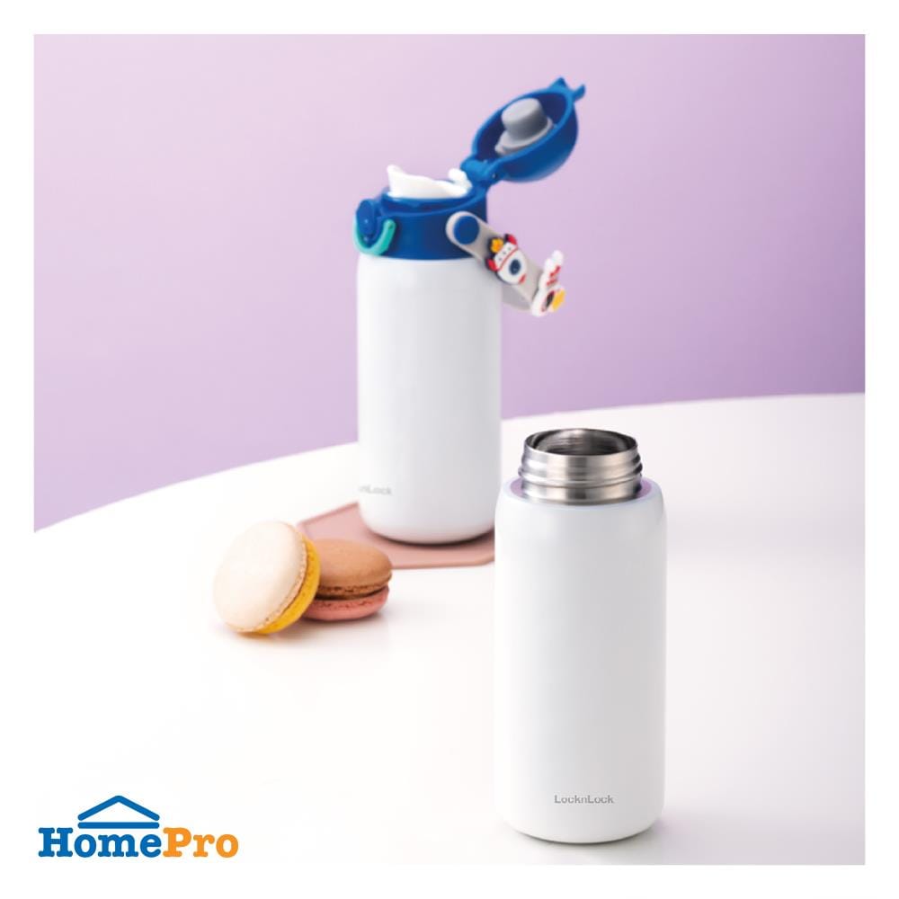 กระติกสุญญากาศ LOCKNLOCK DIY STRAM TUMBLER 350 มล. สีน้ำเงิน