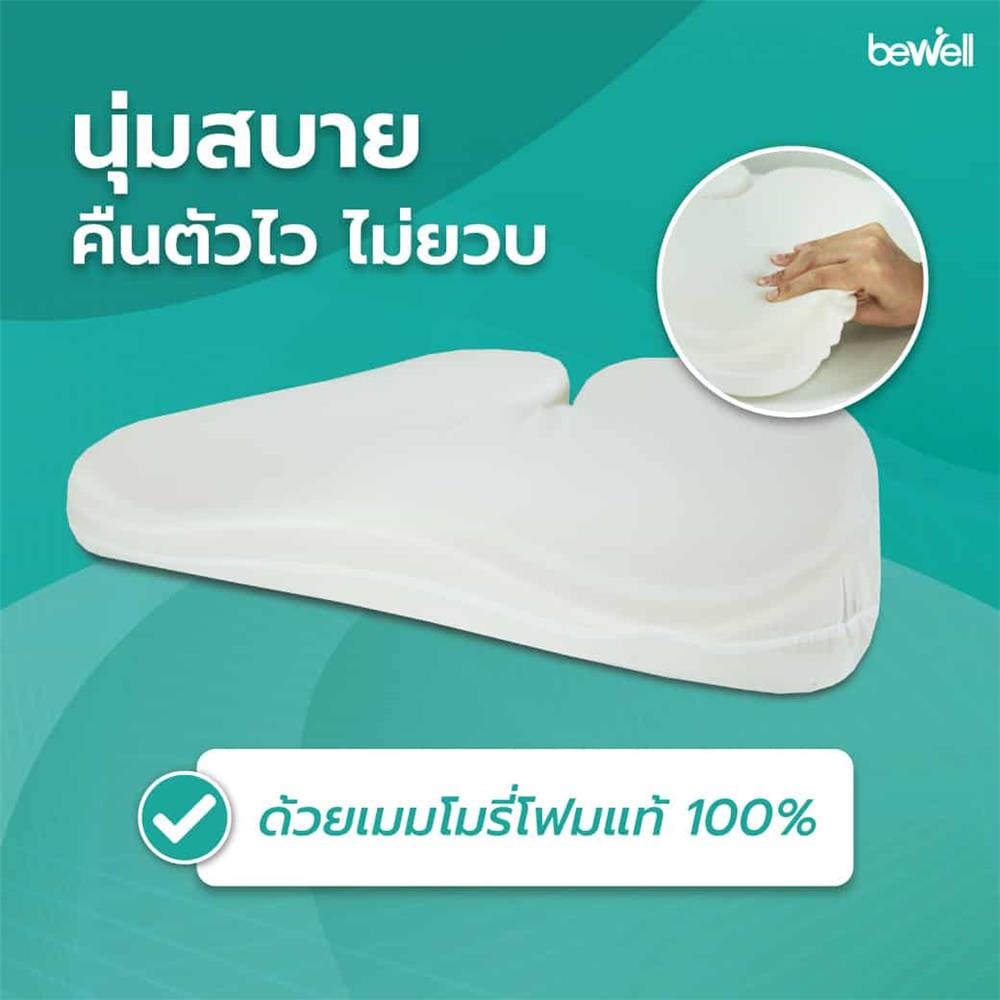 เบาะรองนั่ง BEWELL HT002-BL 18X14 นิ้ว สีน้ำเงิน