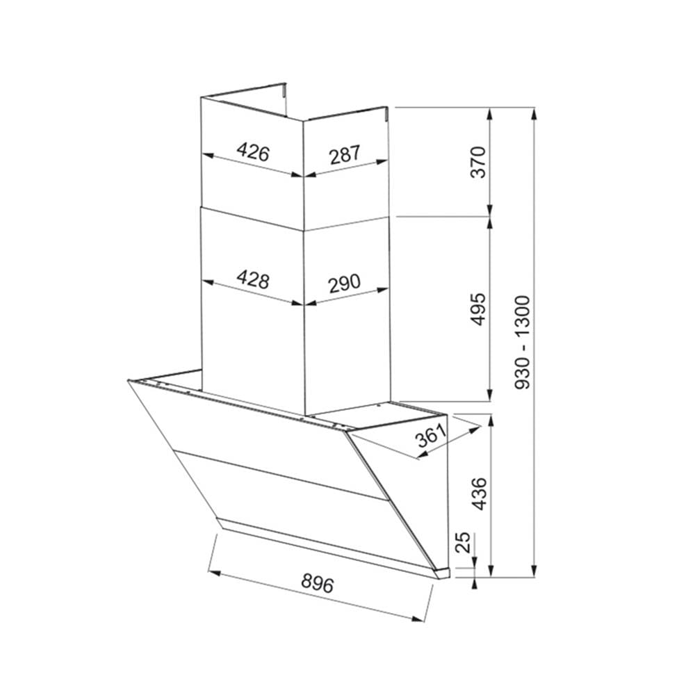 เครื่องดูดควันกระโจม FRANKE FC968NX 90 ซม.