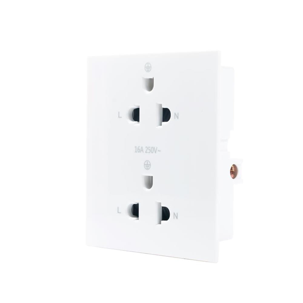 เต้ารับคู่ 3 ขา 2 ช่อง SIMON SIM52S-102L-WH สีขาว