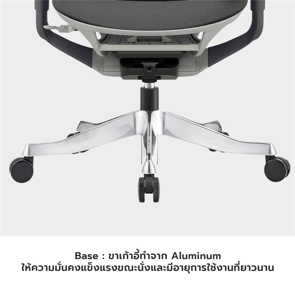 เก้าอี้สำนักงาน BWELL AGNES A98-QWHS สีขาว/เทา