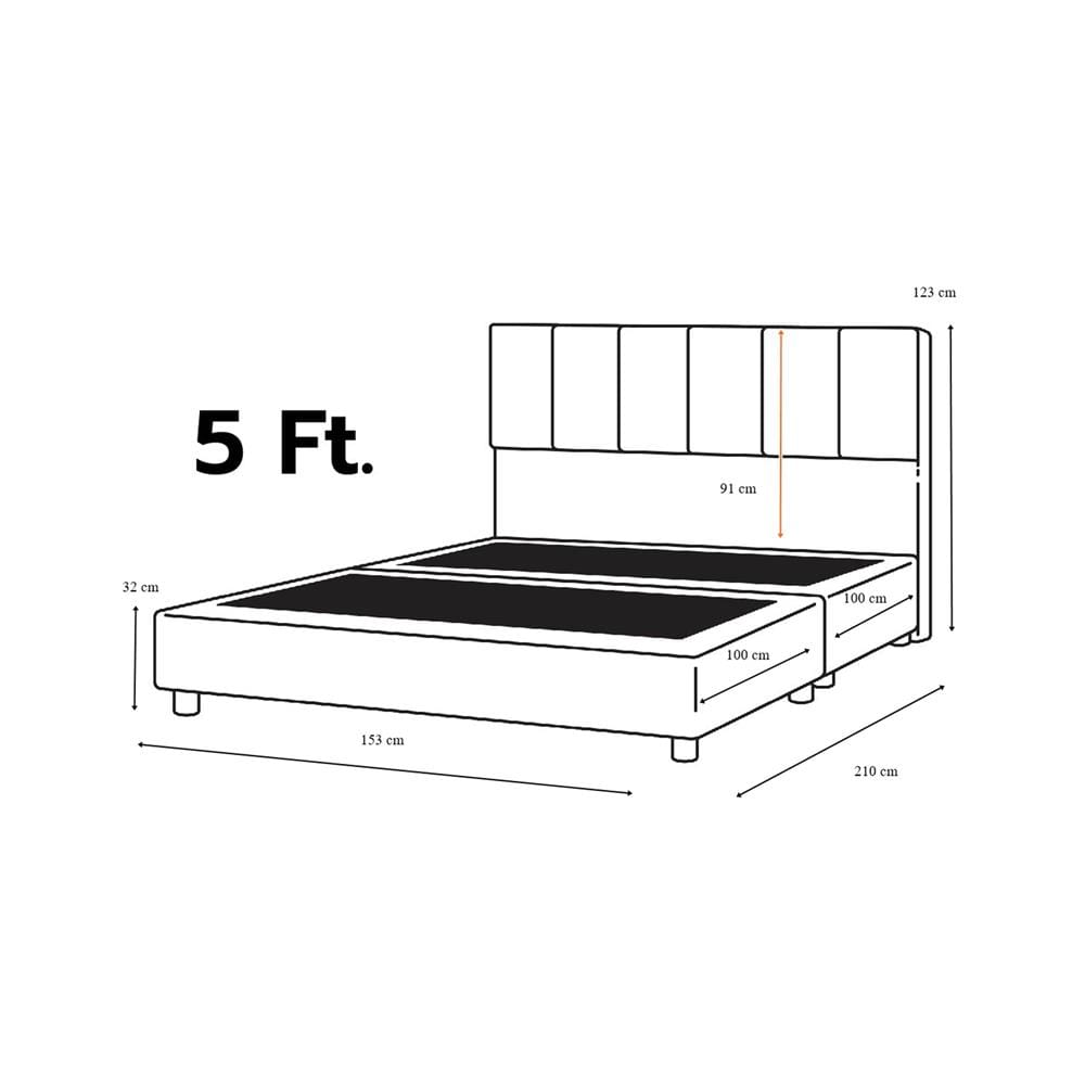 ฐานรองหัวเตียง 5 ฟุต AS FURNITURE VIOLET PVC สี GREY