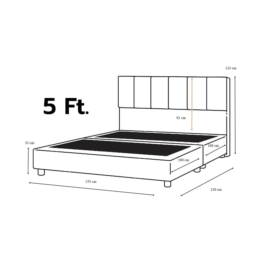 ฐานรองหัวเตียง 5 ฟุต AS FURNITURE VIOLET สี GREY