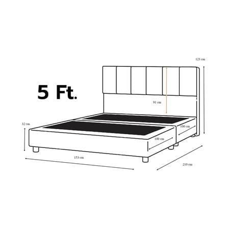 ฐานรองหัวเตียง 5 ฟุต AS FURNITURE VIOLET สี GREY_5