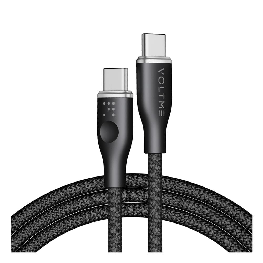 สายชาร์จ USB-C TO USB-C VOLTME INNOVATIONS C2049 POWERLINK RUGG 1 เมตร สีดำ