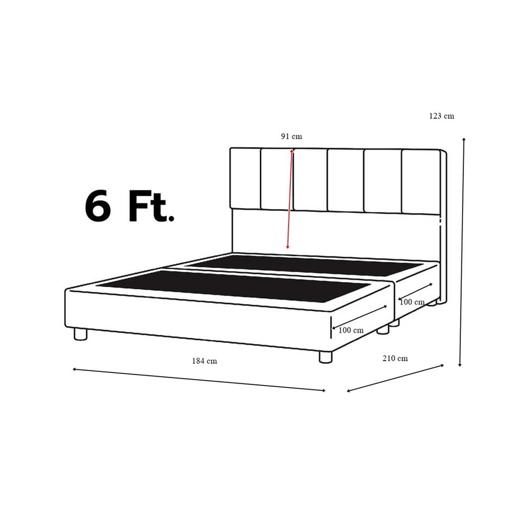 ฐานรองหัวเตียง 6 ฟุต AS FURNITURE VIOLET PVC สี GREY