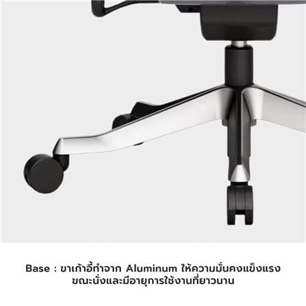 เก้าอี้สำนักงาน BWELL ASTRID A92W สีขาว/เทา_7