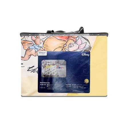 ชุดผ้าปูที่นอน 6 ฟุต 6 ชิ้น TULIP POOH 60255-DLD025_3